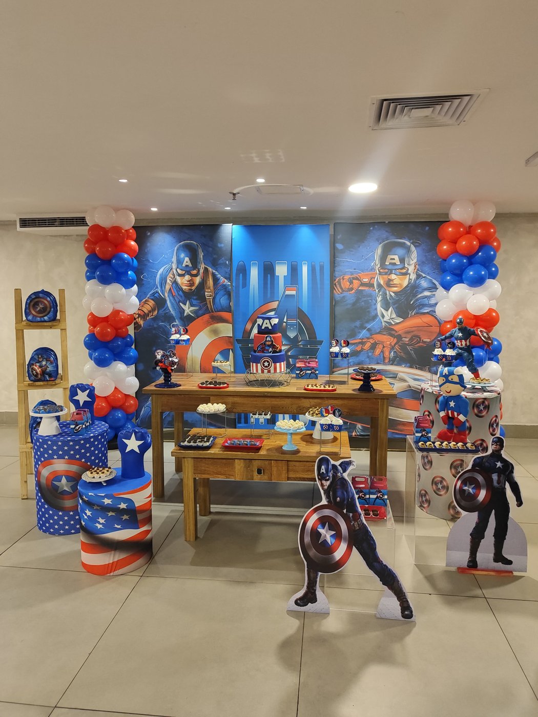 Festa temática Capitão América — salão de festas Go Games Rio
